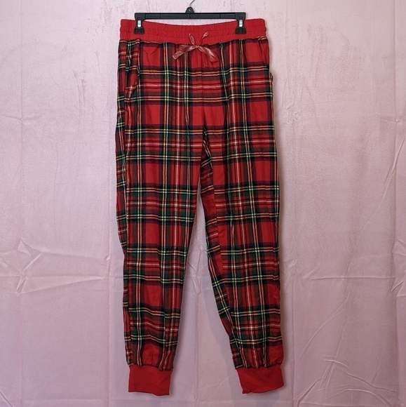 Jasmine & Ginger Red Plaid Pajama Pants with Pockets size Medium - Picture 1 of 6